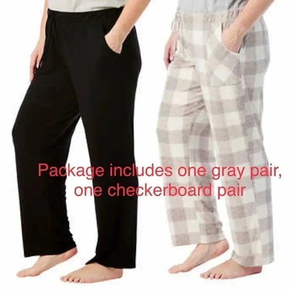 Lucky Brand 2pk Straight Leg Lounge Pants - Picture 1 of 11